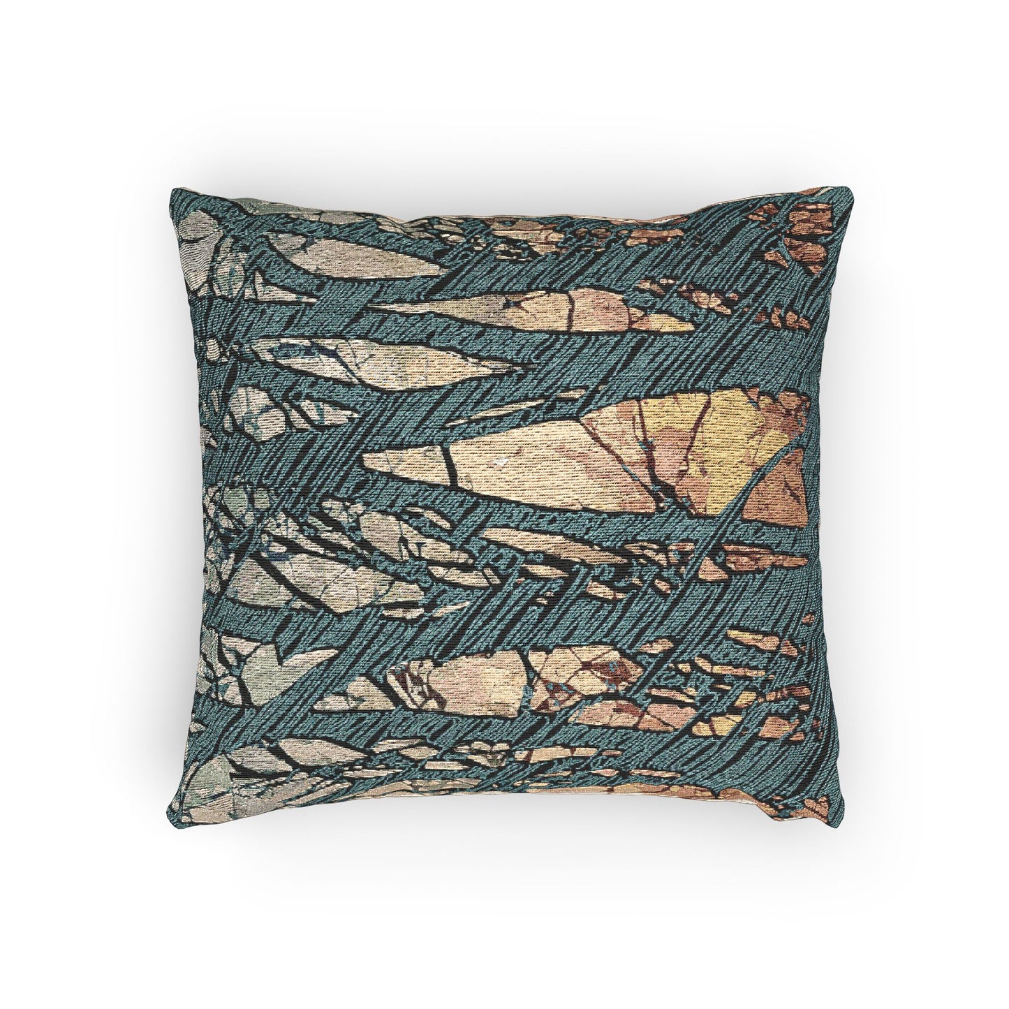 SALT WAVES COLLECTION: Nature-Inspired Woven Pillow - Artistic Forest Design for Cozy Decor